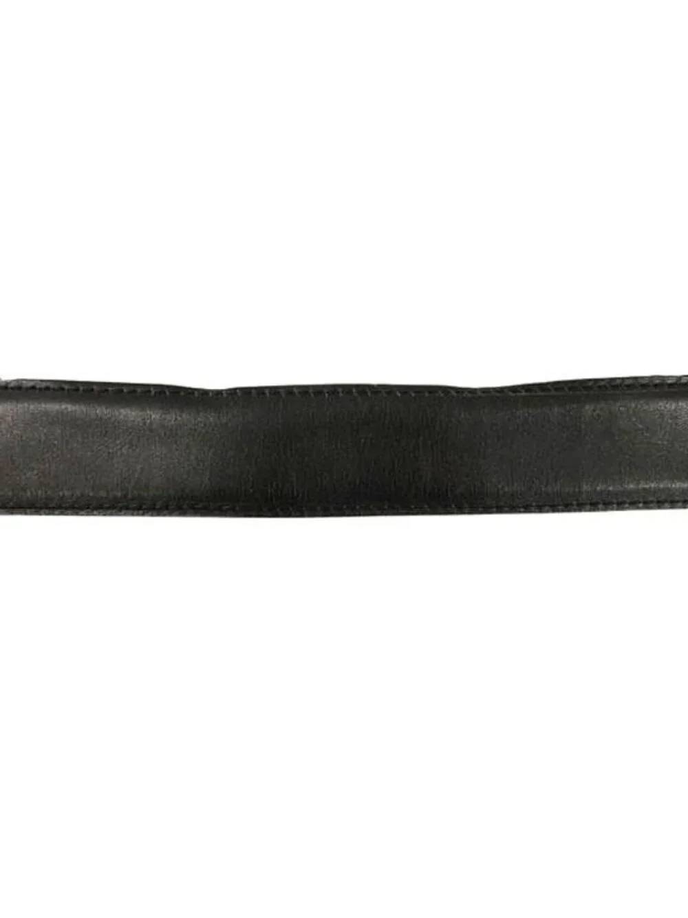 Hermes Perforated Logo Evelyne Buckle Leather Belt 90 Black Brown